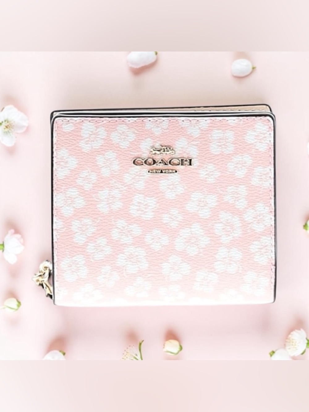 🩷COACH🩷Snap Wallet with Graphic Ditsy Floral Print (Style No. CA782)/NWOT
